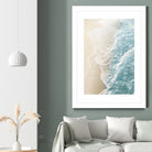 Soft Teal Gold Ocean Dream Waves #1 #water #decor #art by Anita & Bella Jantz on GIANT ART - green photo illustration