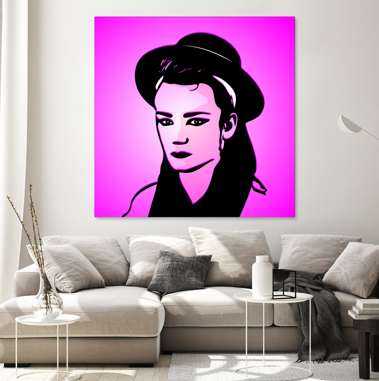 Boy George | Pop Art by William Cuccio on GIANT ART - pink digital painting