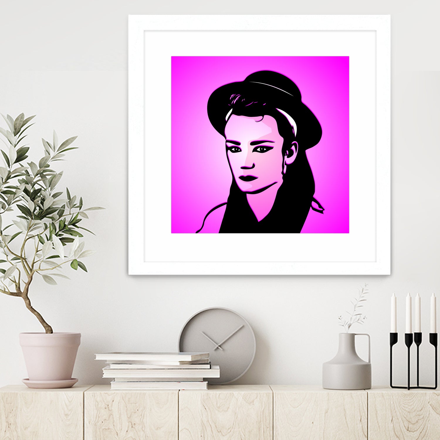 Boy George | Pop Art by William Cuccio on GIANT ART - pink digital painting