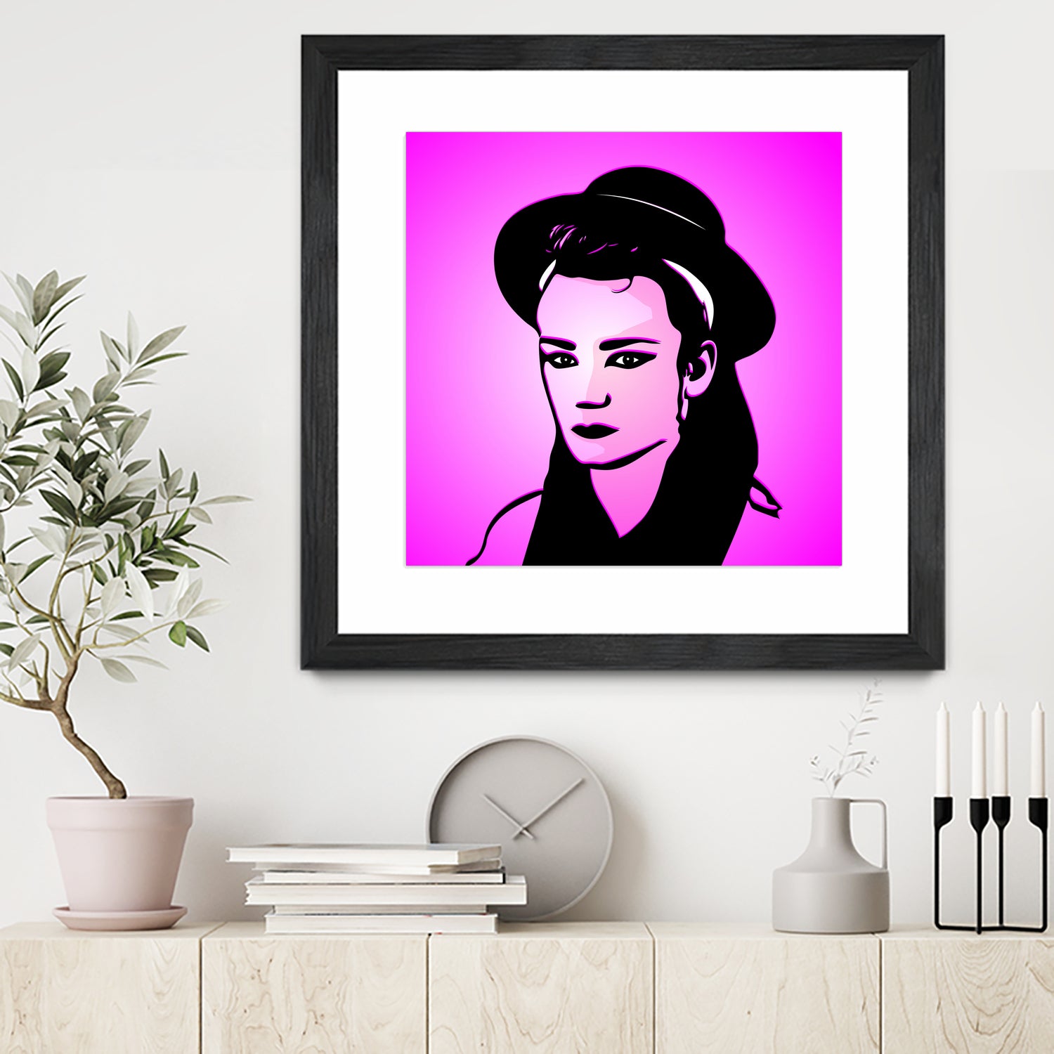 Boy George | Pop Art by William Cuccio on GIANT ART - pink digital painting