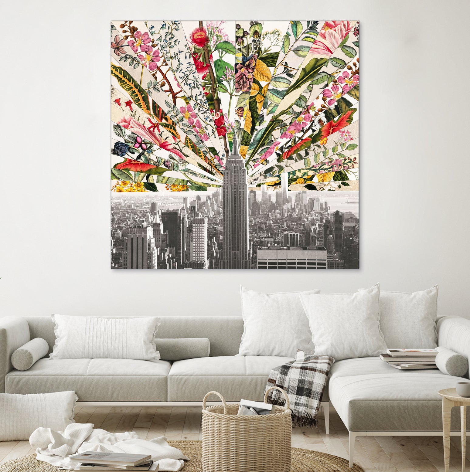 Vintage Blooming New York by Bianca Green on GIANT ART - gray photo manipulation