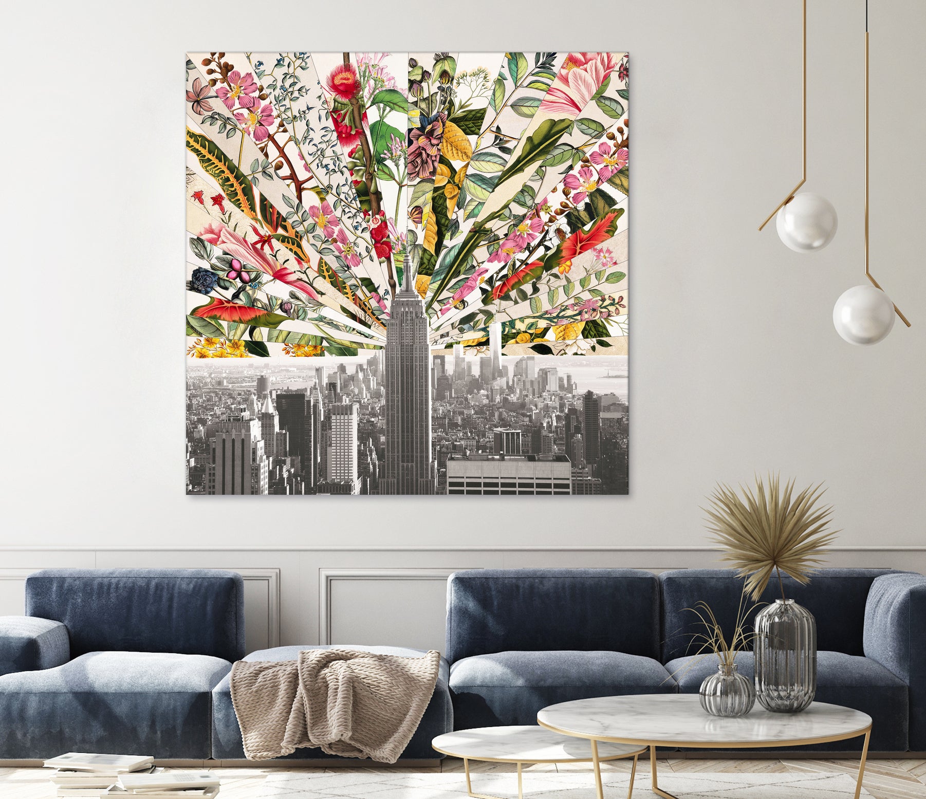 Vintage Blooming New York by Bianca Green on GIANT ART - gray photo manipulation