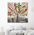 Vintage Blooming New York by Bianca Green on GIANT ART - gray photo manipulation