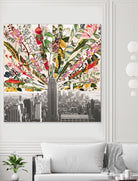 Vintage Blooming New York by Bianca Green on GIANT ART - gray photo manipulation