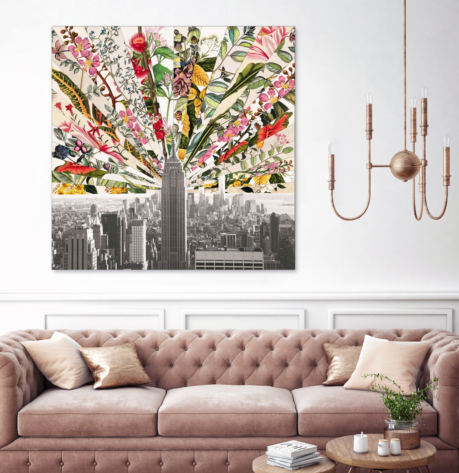 Vintage Blooming New York by Bianca Green on GIANT ART - gray photo manipulation