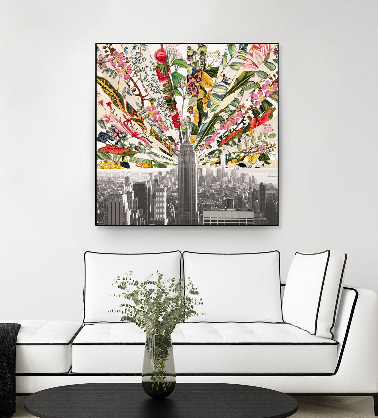 Vintage Blooming New York by Bianca Green on GIANT ART - gray photo manipulation