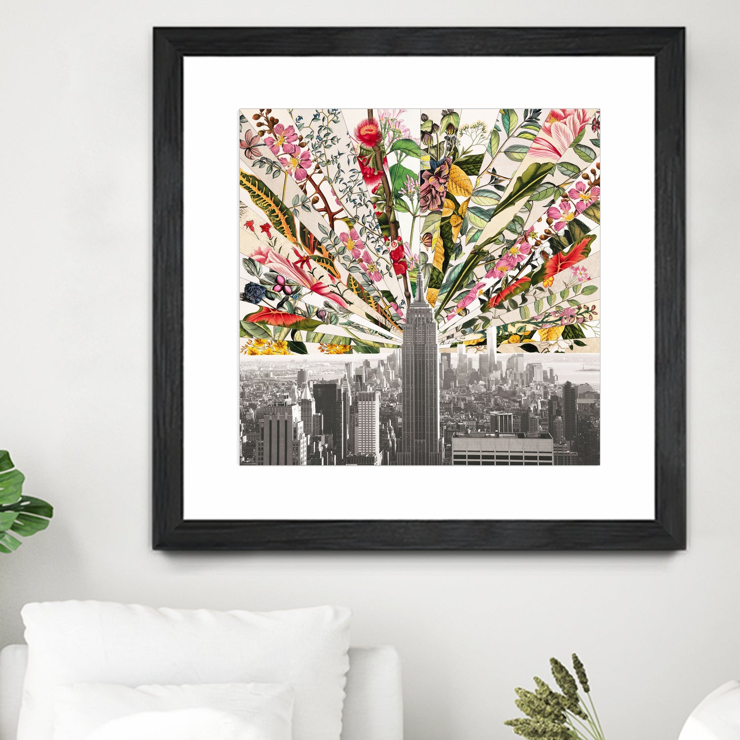 Vintage Blooming New York by Bianca Green on GIANT ART - gray photo manipulation