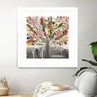 Vintage Blooming New York by Bianca Green on GIANT ART - gray photo manipulation