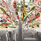 Vintage Blooming New York by Bianca Green on GIANT ART - gray photo manipulation