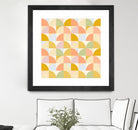 Retro Rainbow Fields #geometry #retro by Dominique Van Roey on GIANT ART - yellow digital drawing