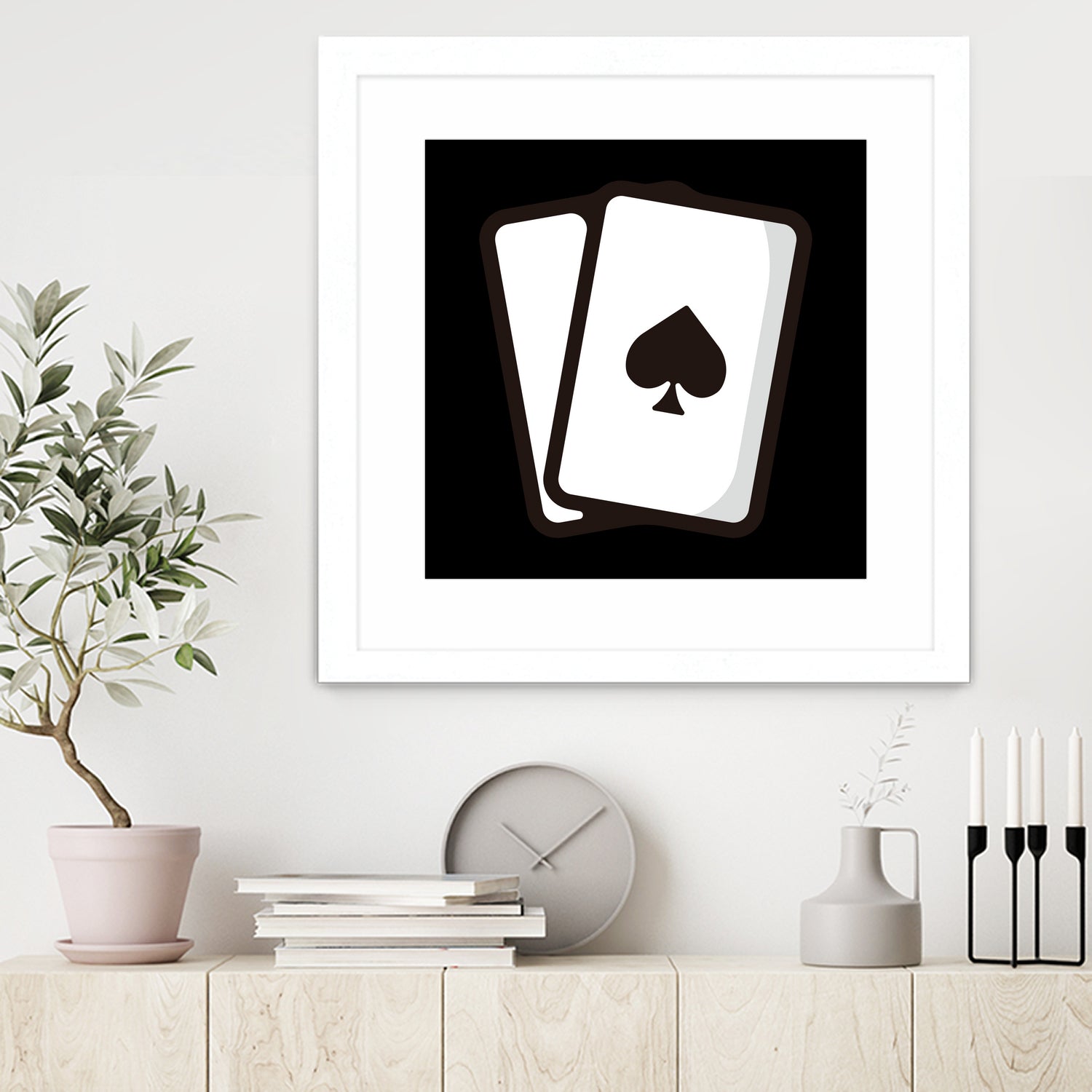 Playing card : Minimalistic icon series by Satoshi Kikyo on GIANT ART - white digital painting