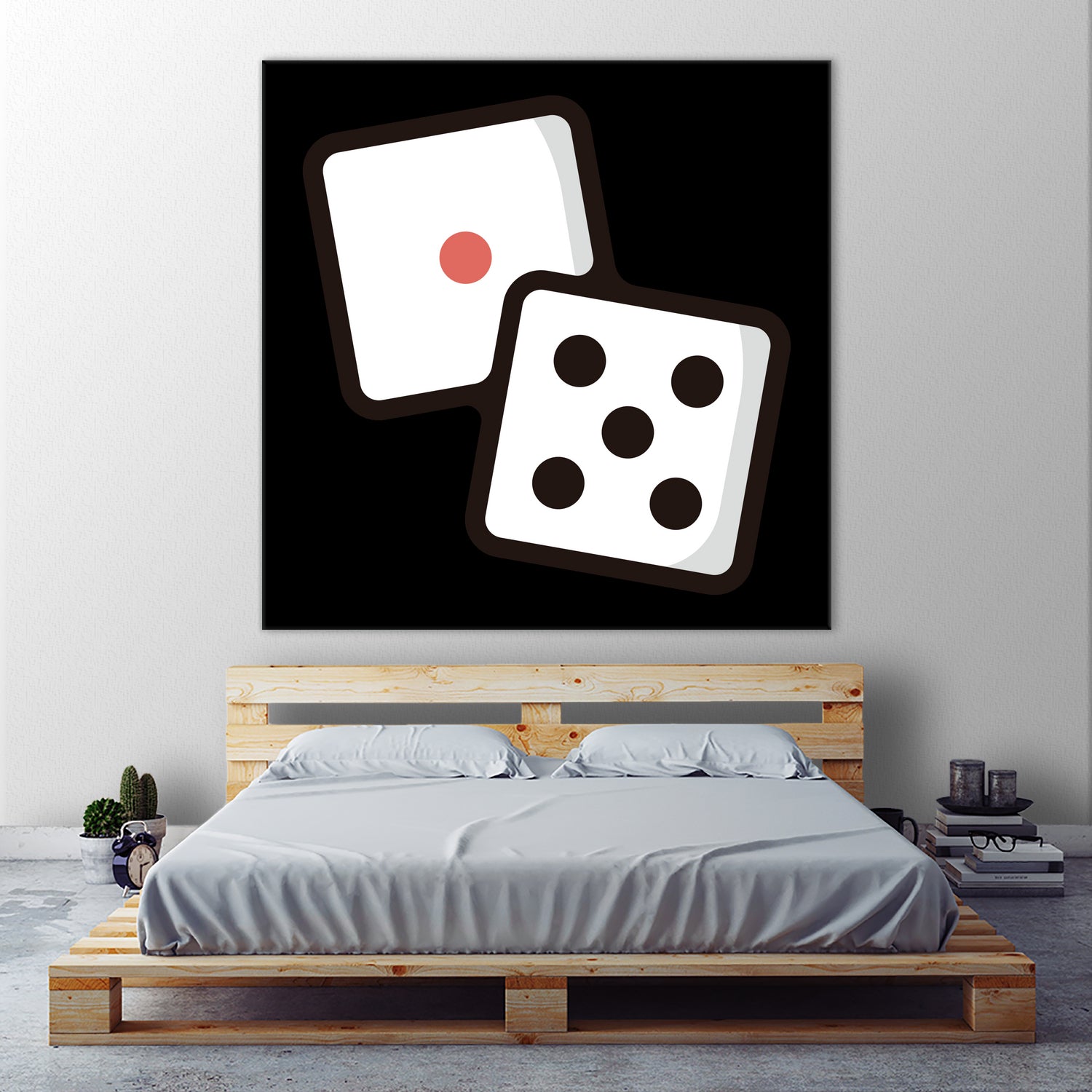 Dice : Minimalistic icon series by Satoshi Kikyo on GIANT ART - white digital painting