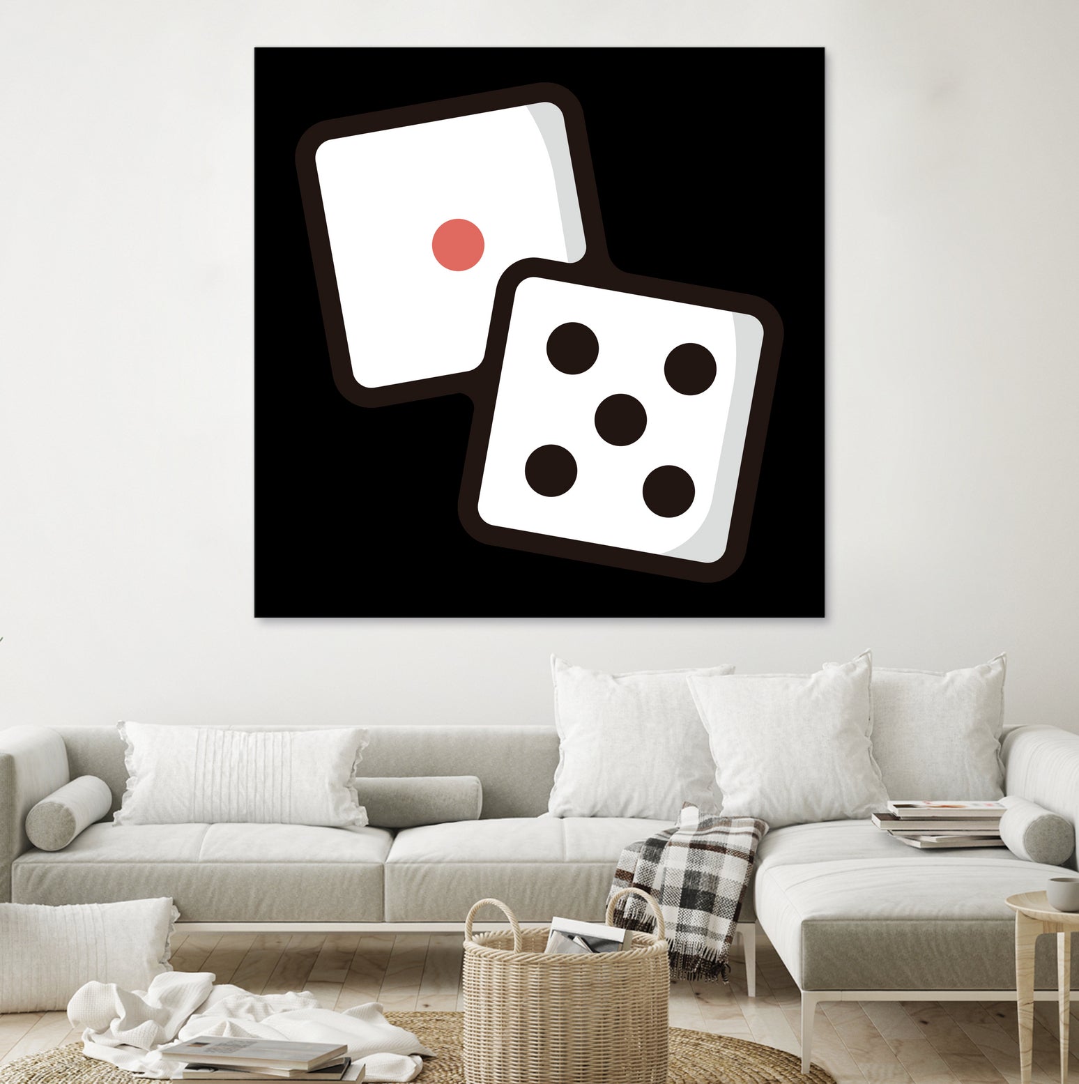 Dice : Minimalistic icon series by Satoshi Kikyo on GIANT ART - white digital painting