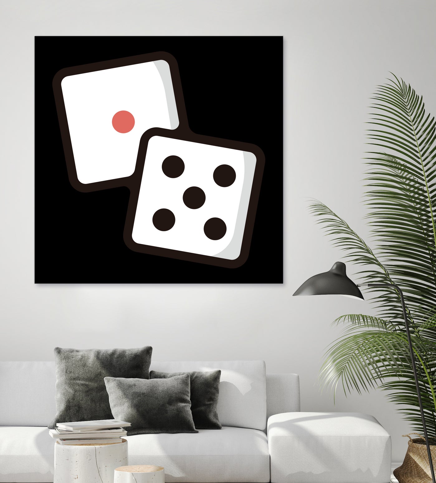 Dice : Minimalistic icon series by Satoshi Kikyo on GIANT ART - white digital painting