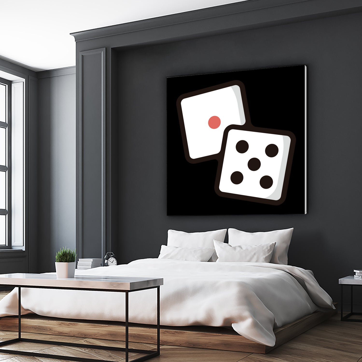 Dice : Minimalistic icon series by Satoshi Kikyo on GIANT ART - white digital painting