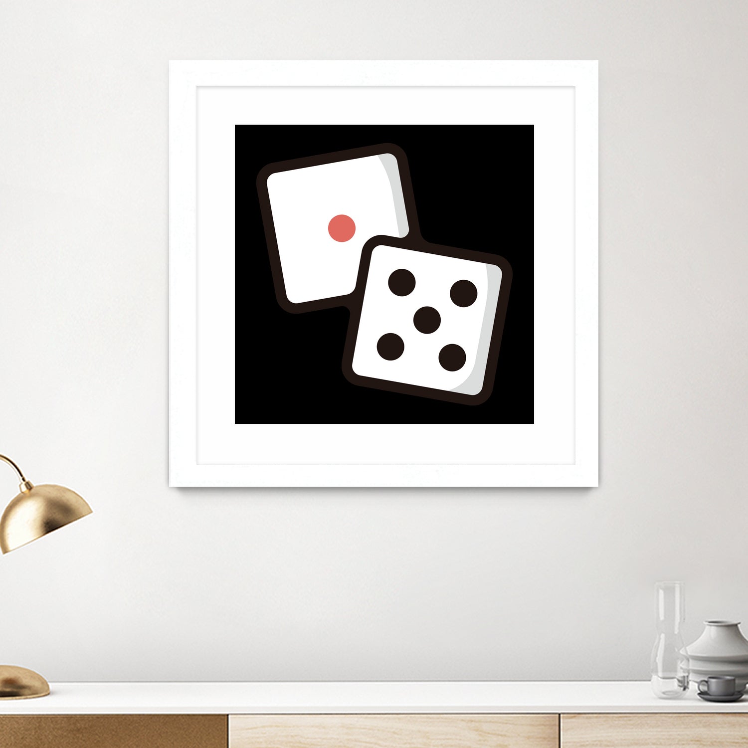 Dice : Minimalistic icon series by Satoshi Kikyo on GIANT ART - white digital painting