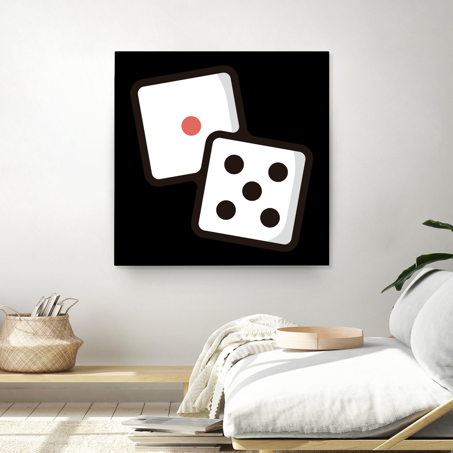 Dice : Minimalistic icon series by Satoshi Kikyo on GIANT ART - white digital painting