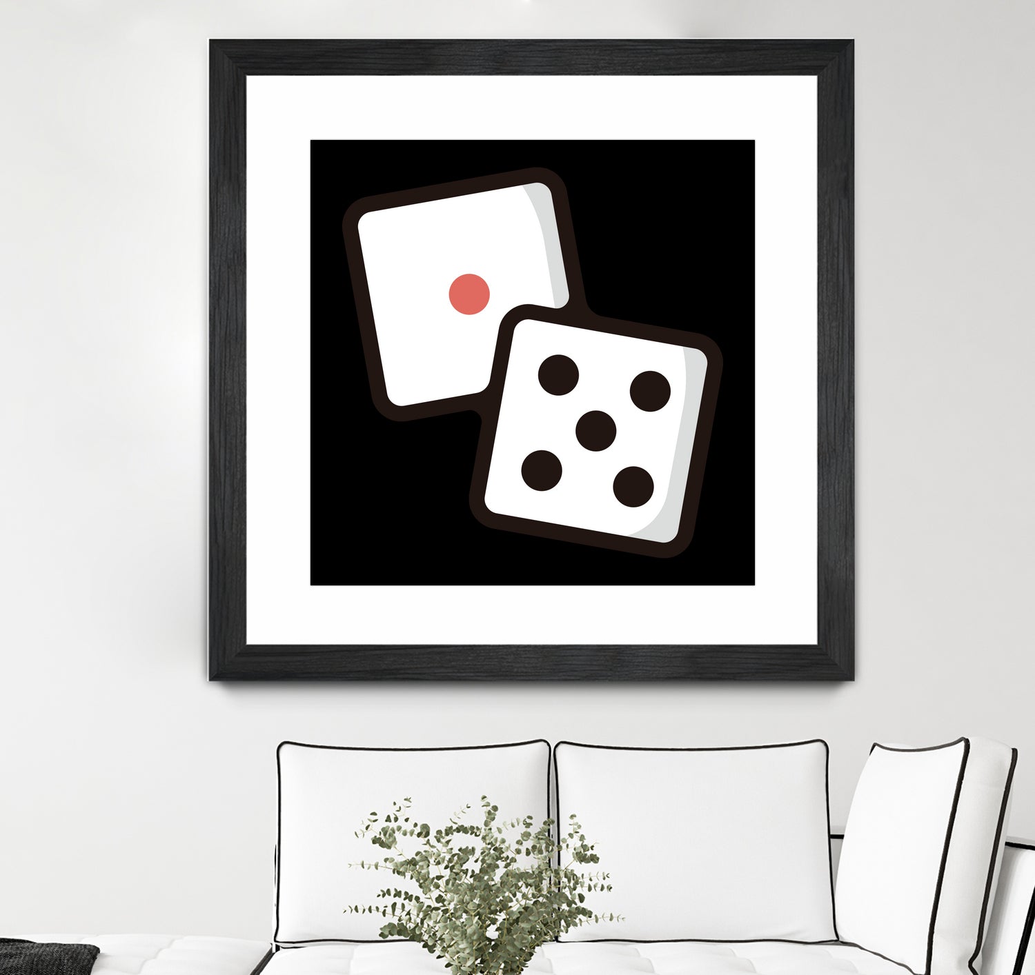 Dice : Minimalistic icon series by Satoshi Kikyo on GIANT ART - white digital painting