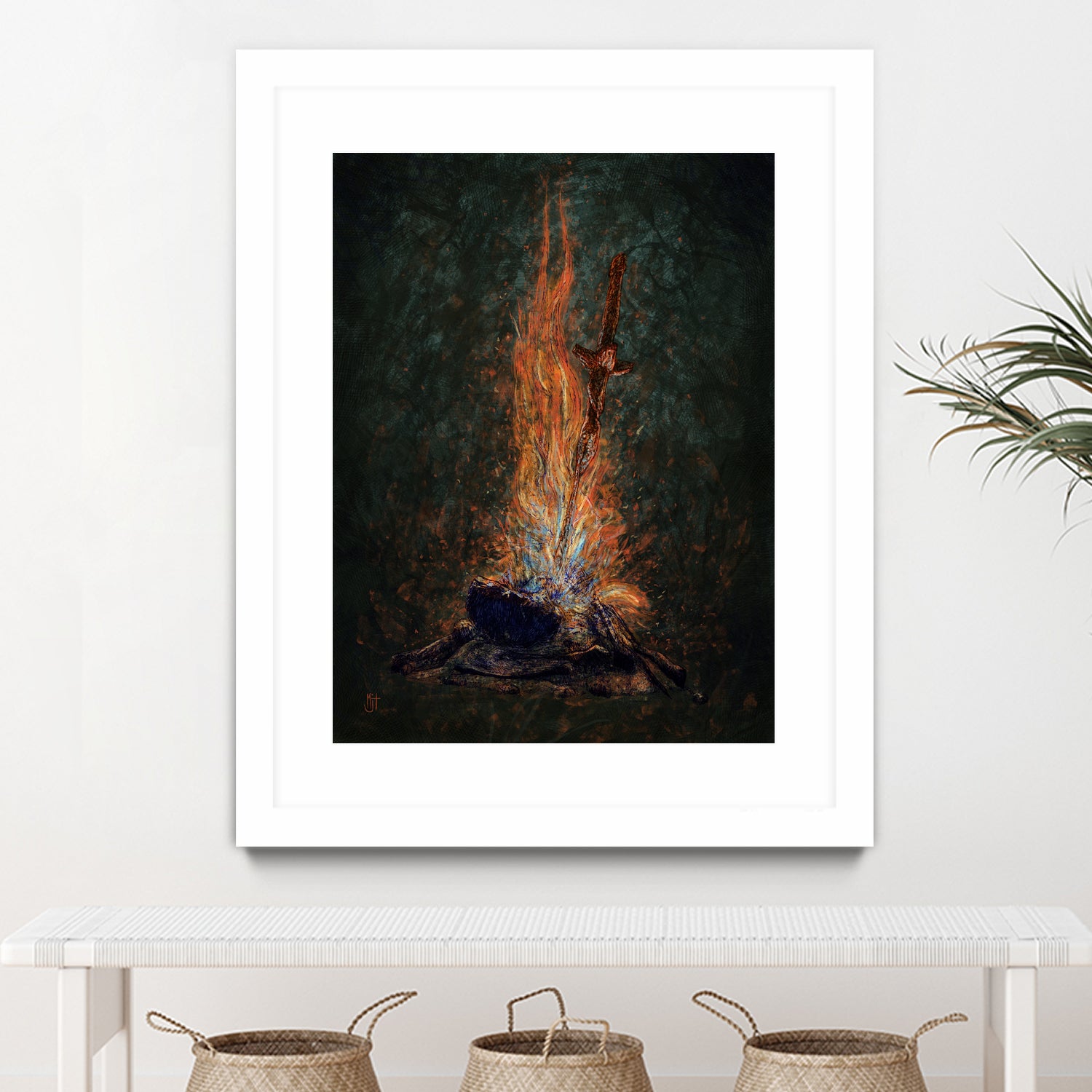 Bonfire of Souls by Matthew Trupia on GIANT ART - orange digital painting