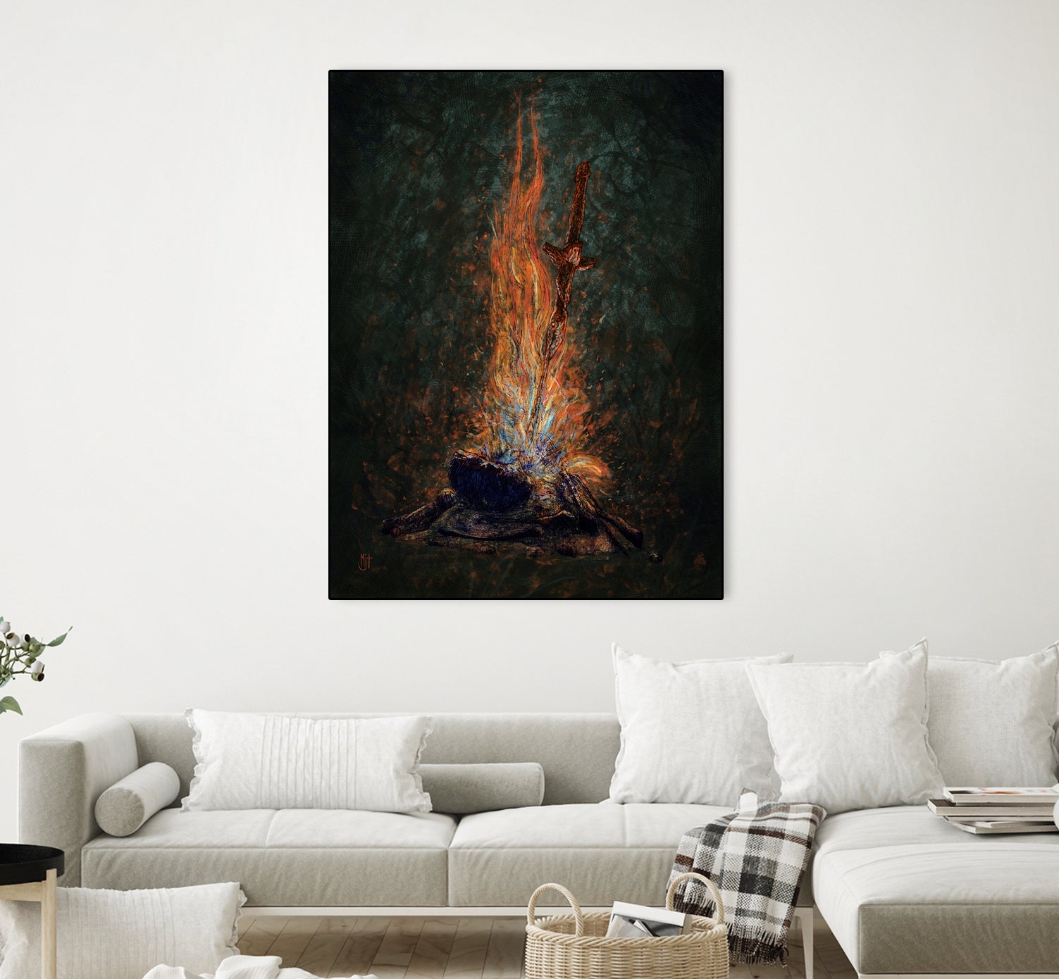 Bonfire of Souls by Matthew Trupia on GIANT ART - orange digital painting