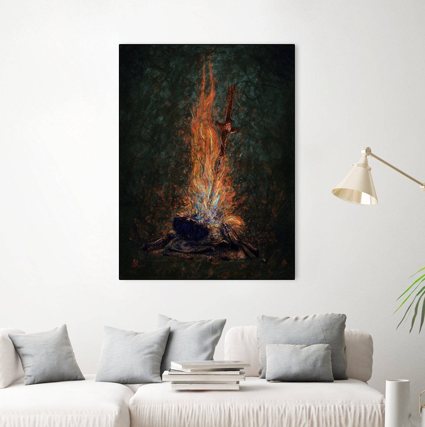 Bonfire of Souls by Matthew Trupia on GIANT ART - orange digital painting