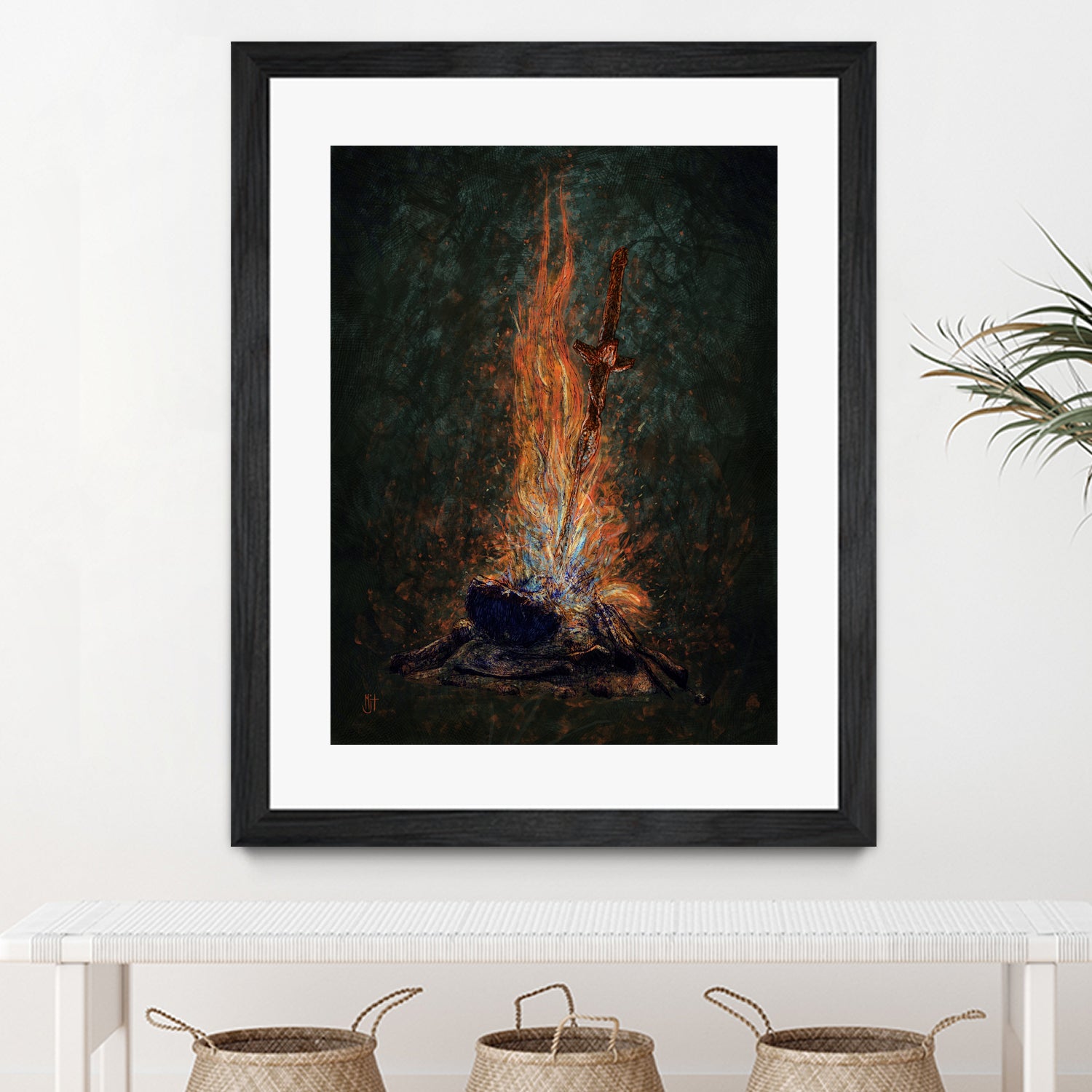 Bonfire of Souls by Matthew Trupia on GIANT ART - orange digital painting