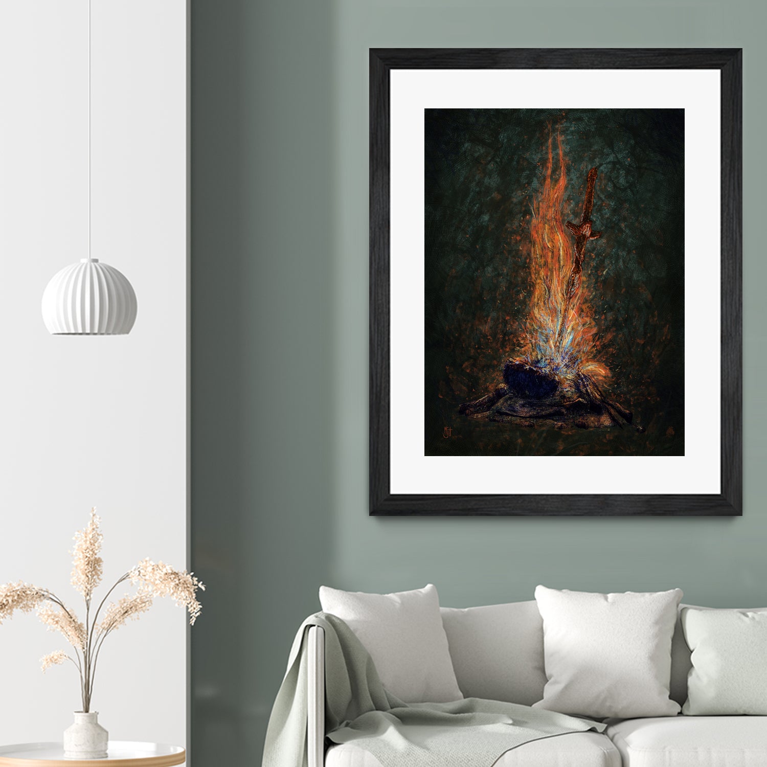 Bonfire of Souls by Matthew Trupia on GIANT ART - orange digital painting