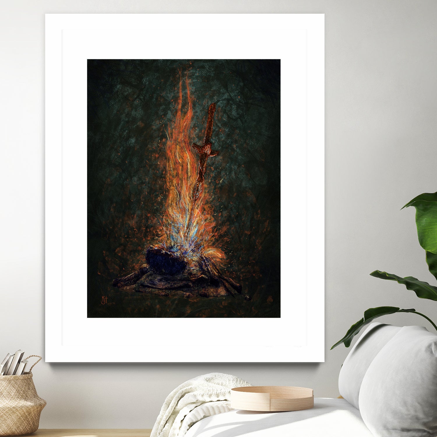 Bonfire of Souls by Matthew Trupia on GIANT ART - orange digital painting