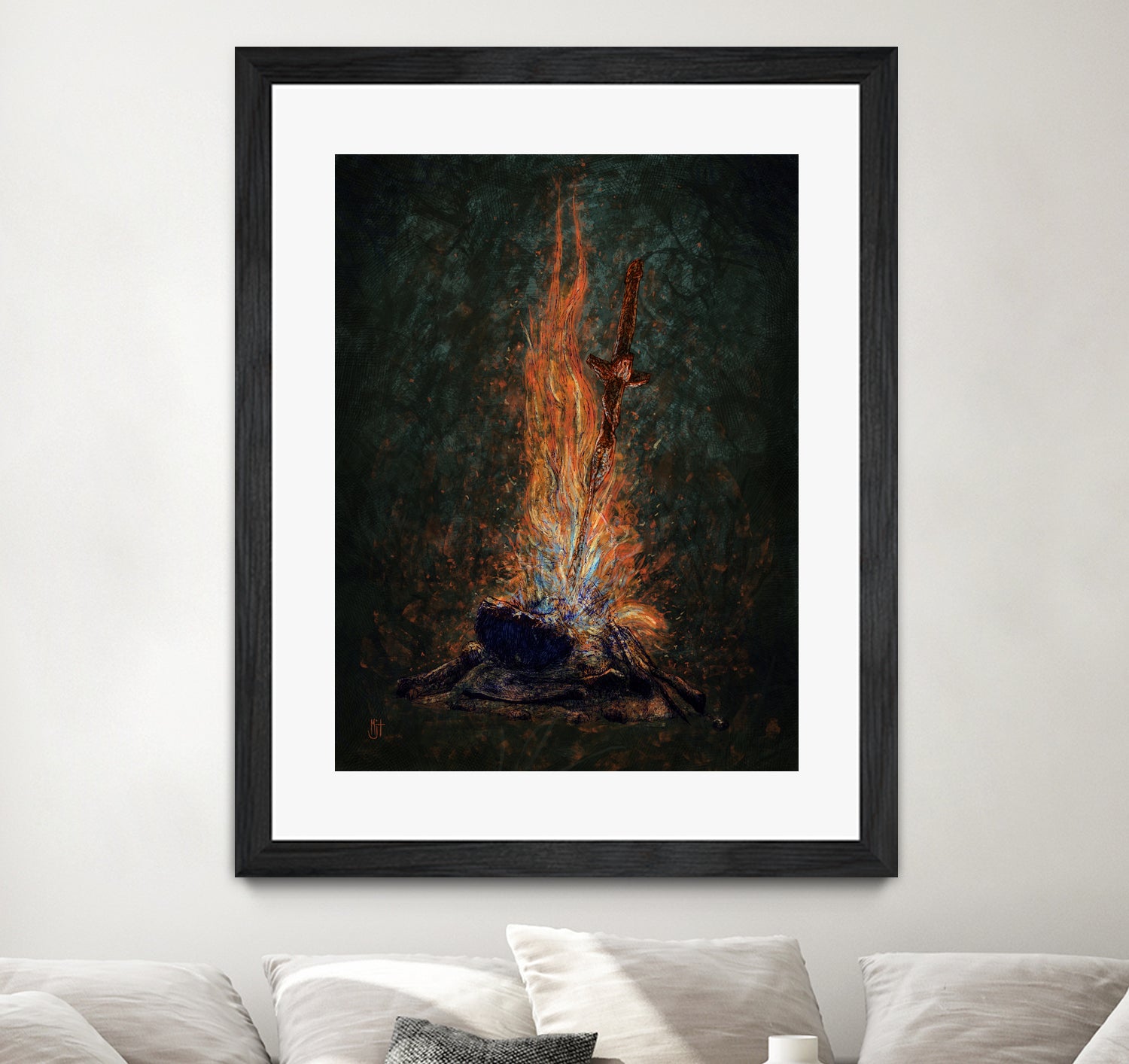 Bonfire of Souls by Matthew Trupia on GIANT ART - orange digital painting