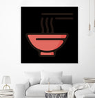 Ramen : Minimalistic icon series by Satoshi Kikyo on GIANT ART - red digital painting