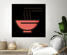 Ramen : Minimalistic icon series by Satoshi Kikyo on GIANT ART - red digital painting