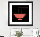 Ramen : Minimalistic icon series by Satoshi Kikyo on GIANT ART - red digital painting