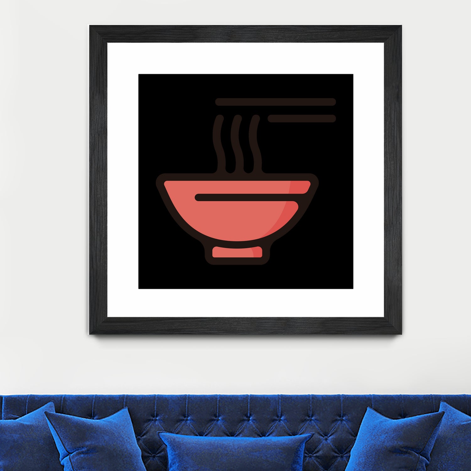 Ramen : Minimalistic icon series by Satoshi Kikyo on GIANT ART - red digital painting