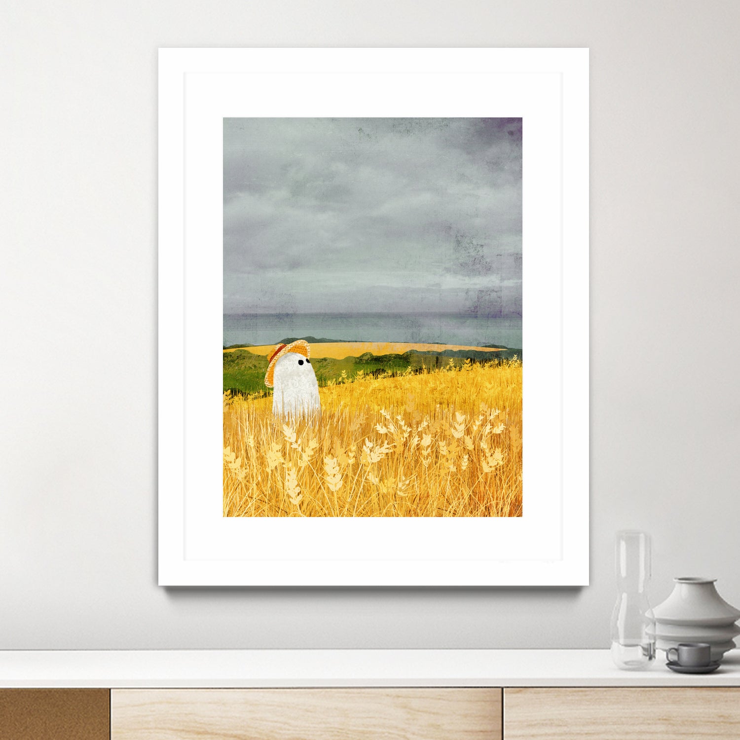 walter wheat grey sky by Katherine Blower on GIANT ART - gray digital painting