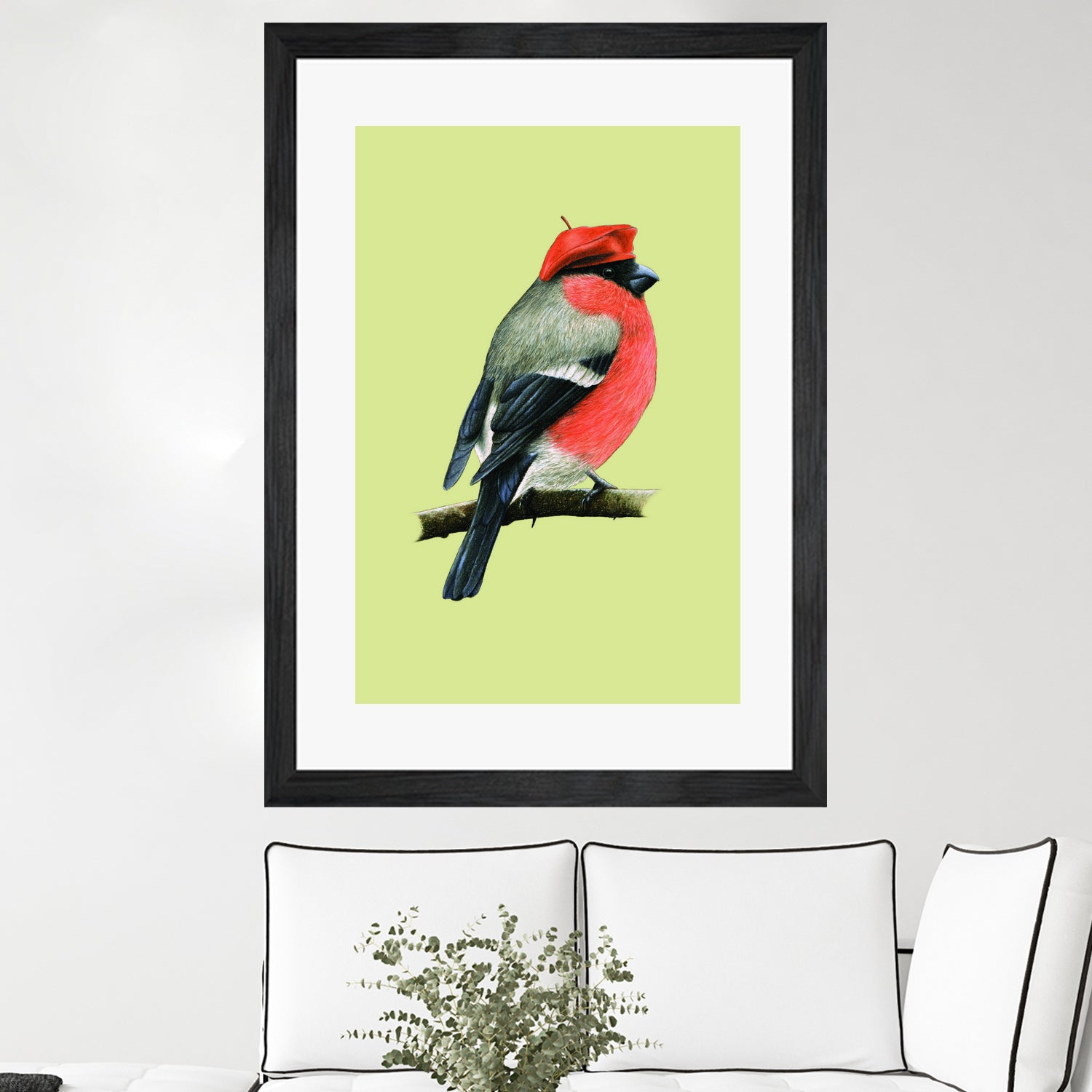 Eurasian bullfinch by Mikhail Vedernikov on GIANT ART - orange mixed media