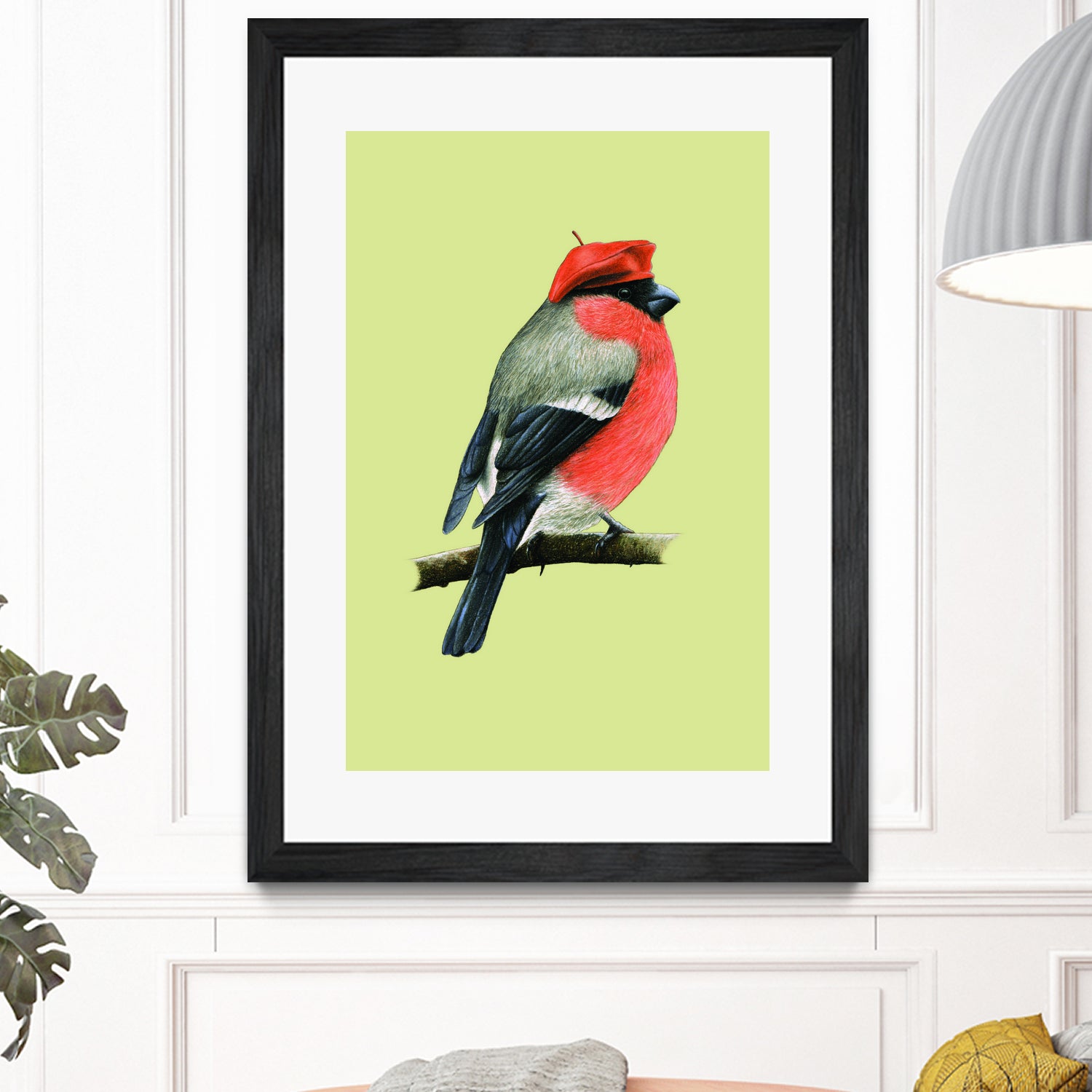 Eurasian bullfinch by Mikhail Vedernikov on GIANT ART - orange mixed media