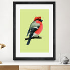 Eurasian bullfinch by Mikhail Vedernikov on GIANT ART - orange mixed media