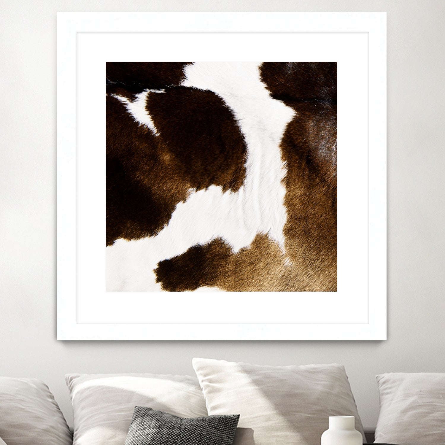 Beautiful Highland Cow Cowhide by Neli Dimitrova on GIANT ART - brown photo manipulation