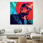 Kanye West by Nikita Abakumov on GIANT ART - red digital painting