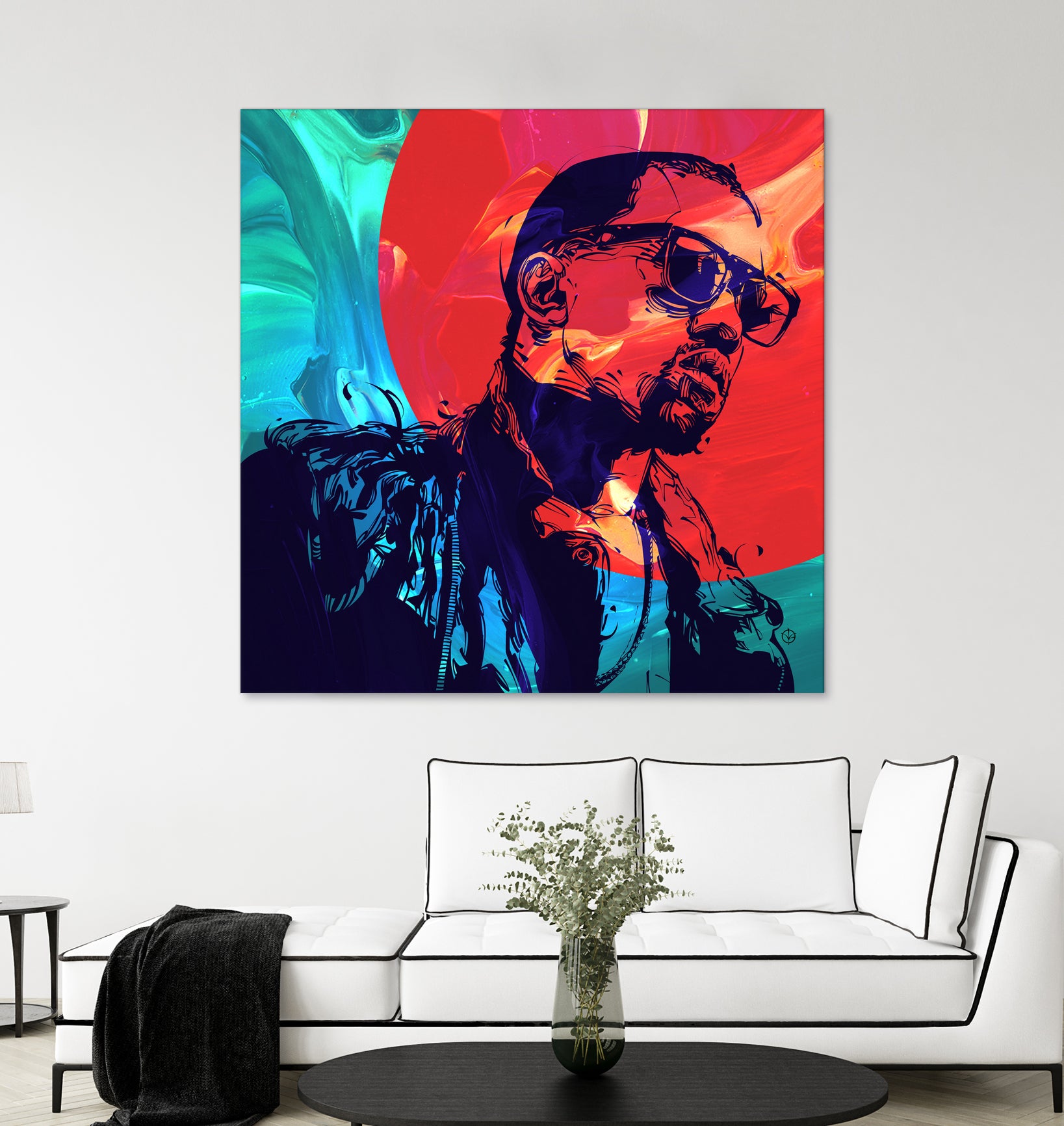 Kanye West by Nikita Abakumov on GIANT ART - red digital painting