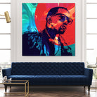 Kanye West by Nikita Abakumov on GIANT ART - red digital painting