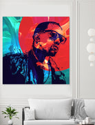 Kanye West by Nikita Abakumov on GIANT ART - red digital painting