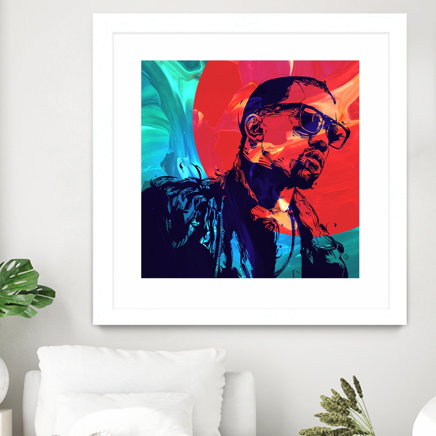 Kanye West by Nikita Abakumov on GIANT ART - red digital painting