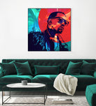 Kanye West by Nikita Abakumov on GIANT ART - red digital painting