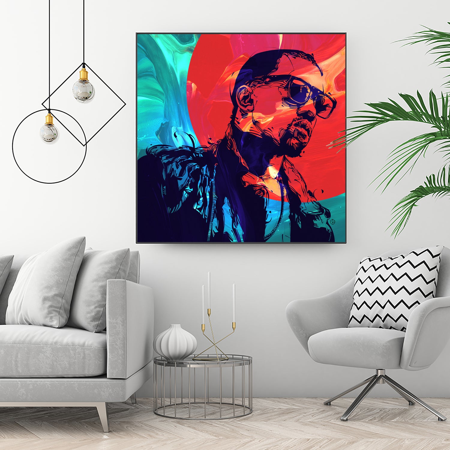 Kanye West by Nikita Abakumov on GIANT ART - red digital painting