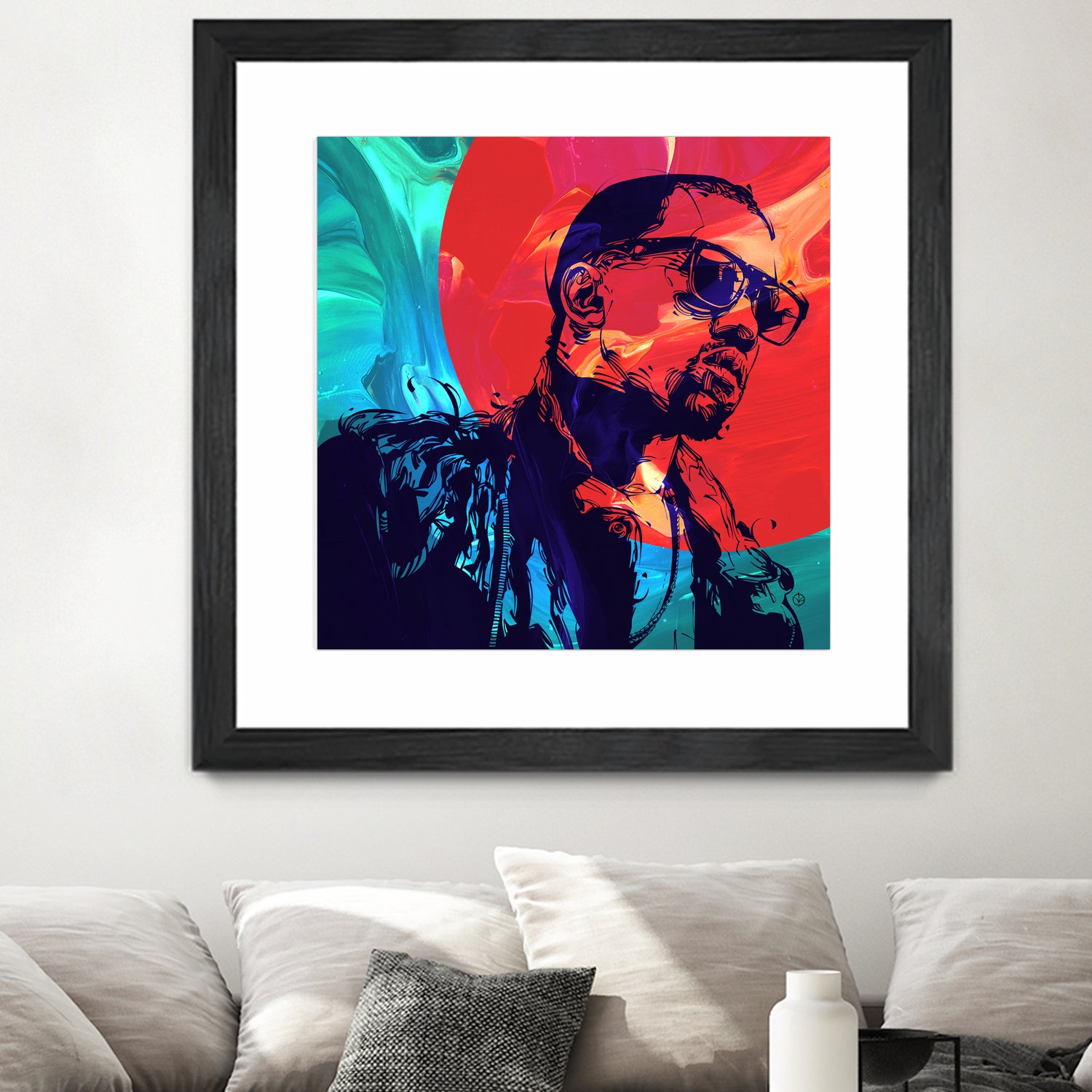 Kanye West by Nikita Abakumov on GIANT ART - red digital painting