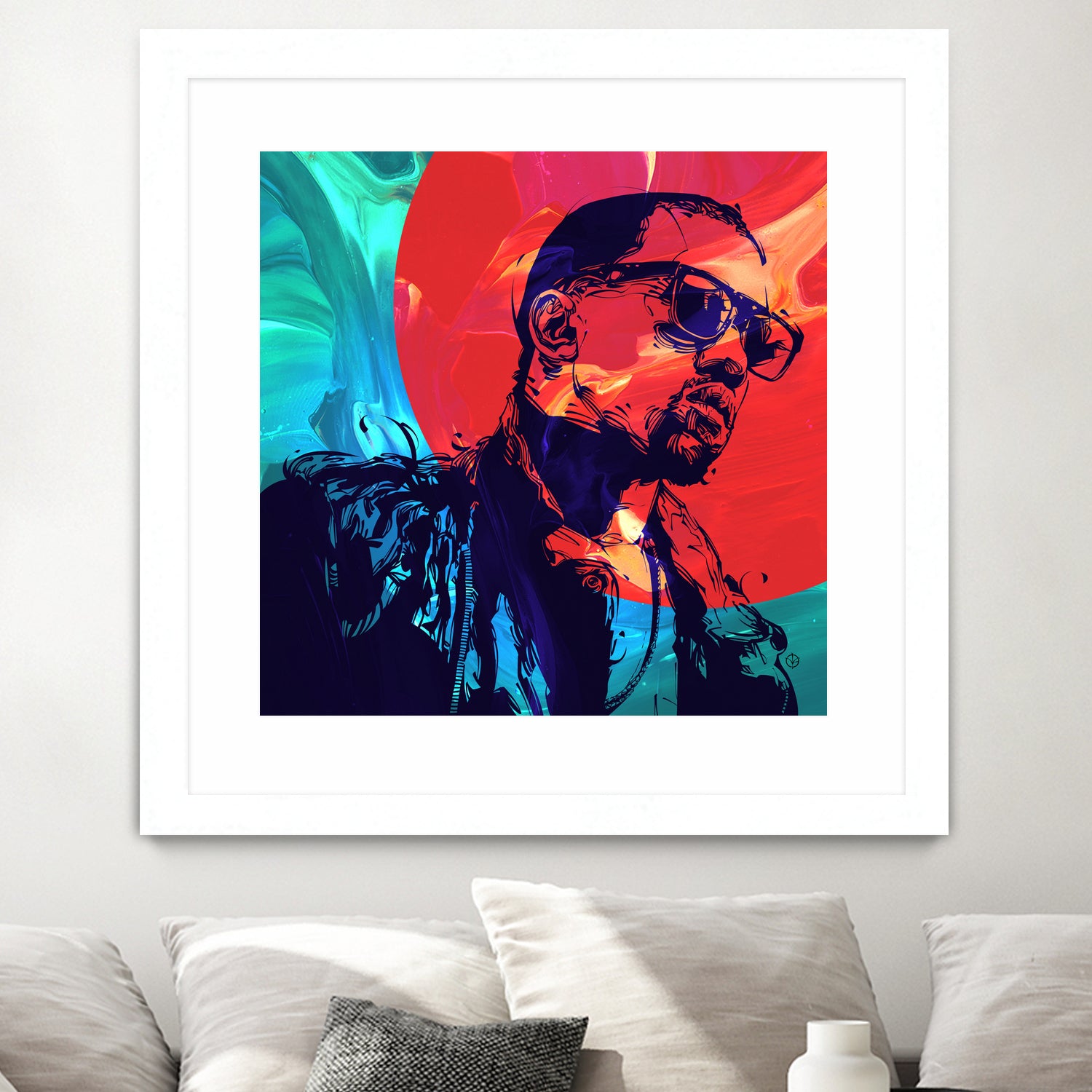 Kanye West by Nikita Abakumov on GIANT ART - red digital painting