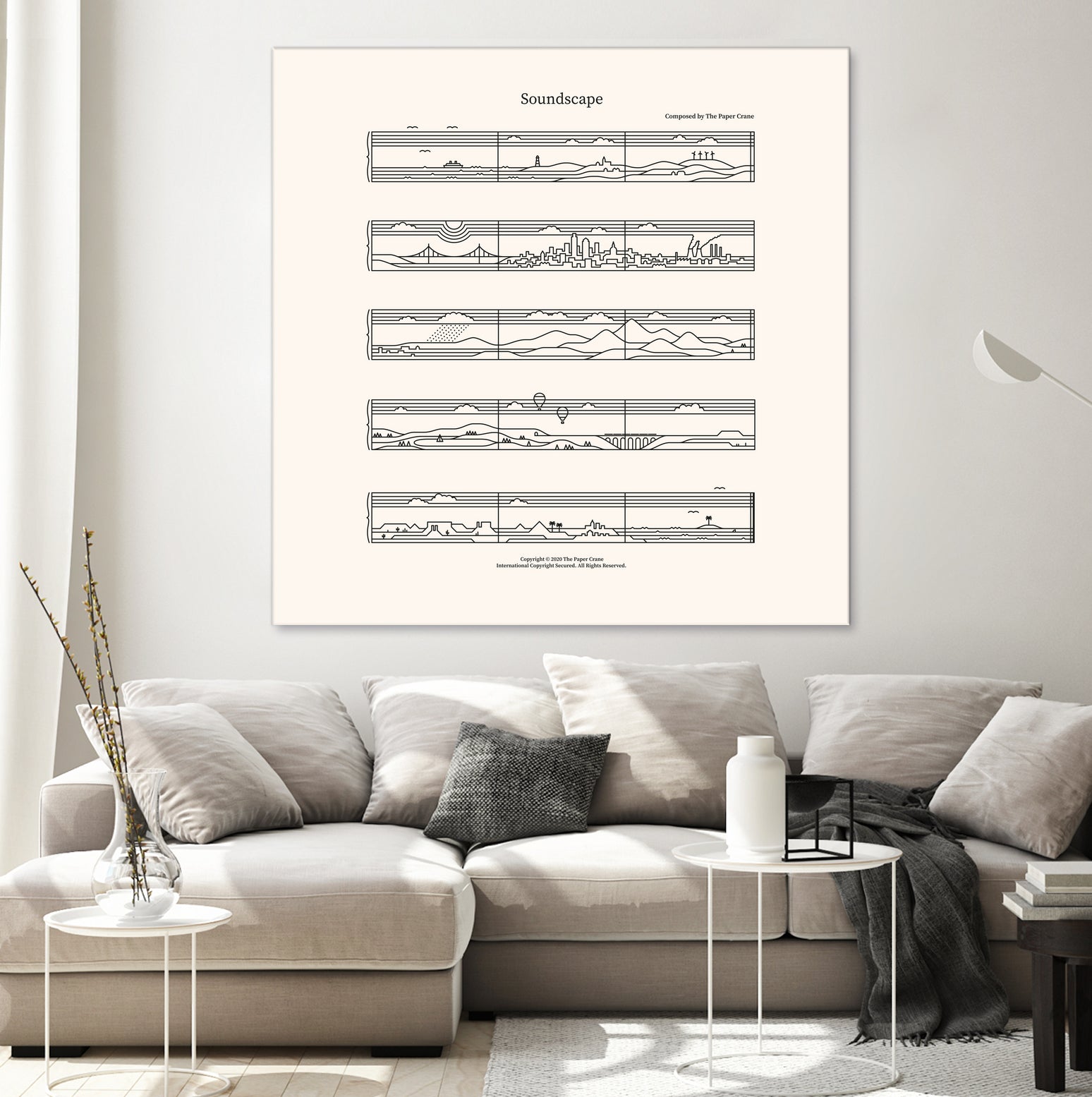 Soundscape by Rick Crane on GIANT ART - white vector illustration