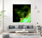 100 Nebulas in Space 028 by Raul Andre Petrasanta on GIANT ART - green digital painting