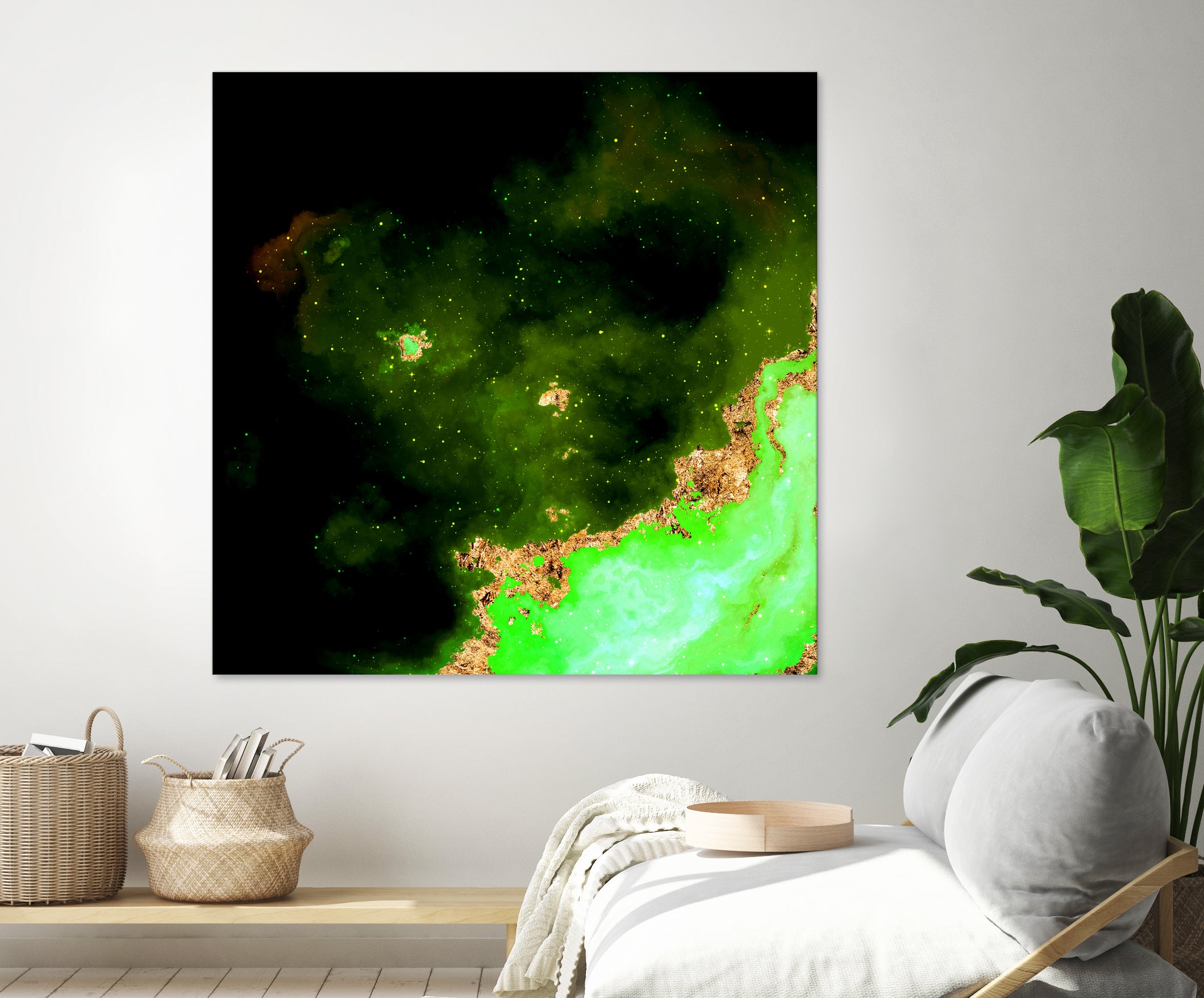 100 Nebulas in Space 028 by Raul Andre Petrasanta on GIANT ART - green digital painting